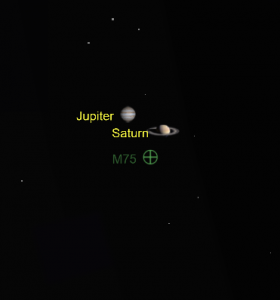 Jupiter-Szaturnusz együttállás 2020. december 14.